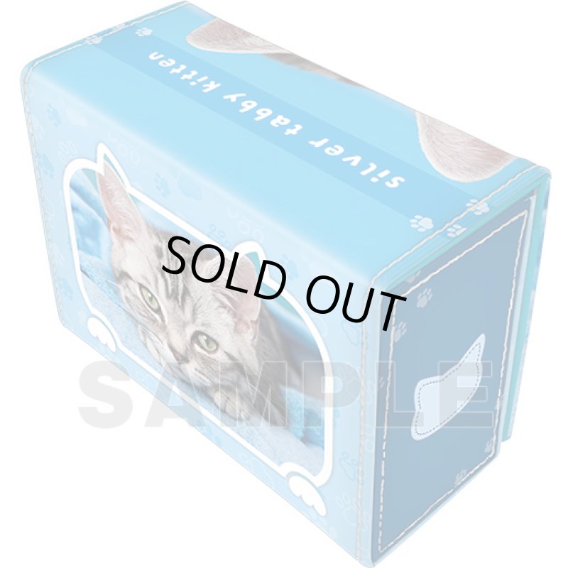 画像2: A賞：合皮製デッキケースＷ 「サバトラ」 (2)