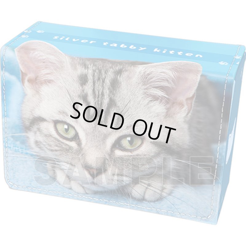 画像1: A賞：合皮製デッキケースＷ 「サバトラ」 (1)