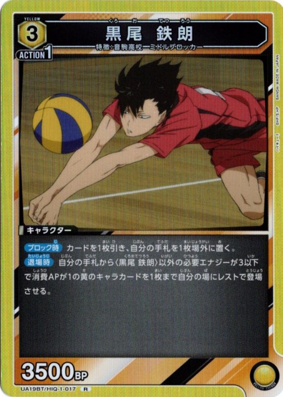 画像1: UA19BT/HIQ-1-017 R 黒尾 鉄朗 (1)
