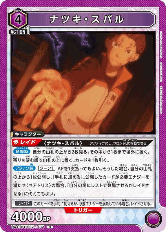 画像1: UA40BT/REZ-1-071 R ナツキ・スバル (1)