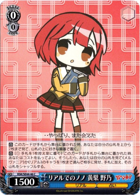 画像1: RSK/SE44-46 C リアルでのノノ 黄檗 野乃 (1)