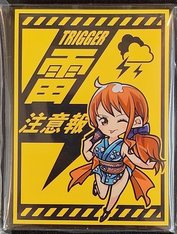 画像1: サンパン　カードスリーブ　ONE PIECE ナミ 注意 (1)