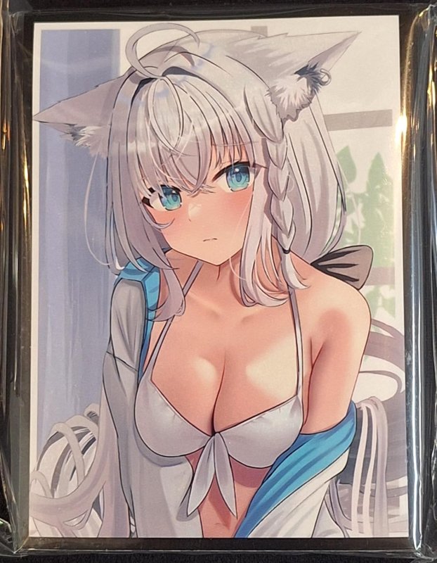 画像1: サンパン　カードスリーブ　ホロライブ 水着 白上フブキ (1)