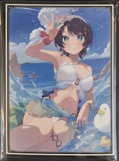 混沌の女神様　ホロライブ　スリーブ　プレイマット　フワワ　モココ　水着 混沌の女神様 ホロライブ スリーブ プレイマット ミュシャ風 わため