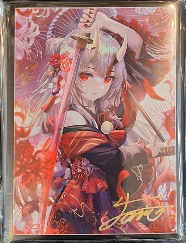 画像1: ミッドナイトブルー　カードスリーブ　ホロライブ 百鬼あやめ A (1)