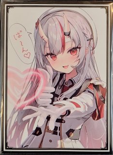 混沌の女神様　ミュシャ風　百鬼あやめ　合皮製デッキケース デッキケース『ミュシャ風百鬼あやめ』 販売ページ｜ホロライブカード