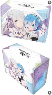 合皮製デッキケースＷ Re:ゼロから始める異世界生活 「エミリア＆レム」　新品 合皮製デッキケースW Re：ゼロから始める異世界生活「エミリア