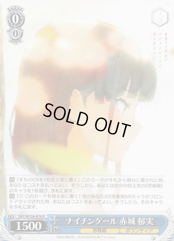 画像1: SBY/W136-076 R ナイチンゲール 赤城 郁実 (1)